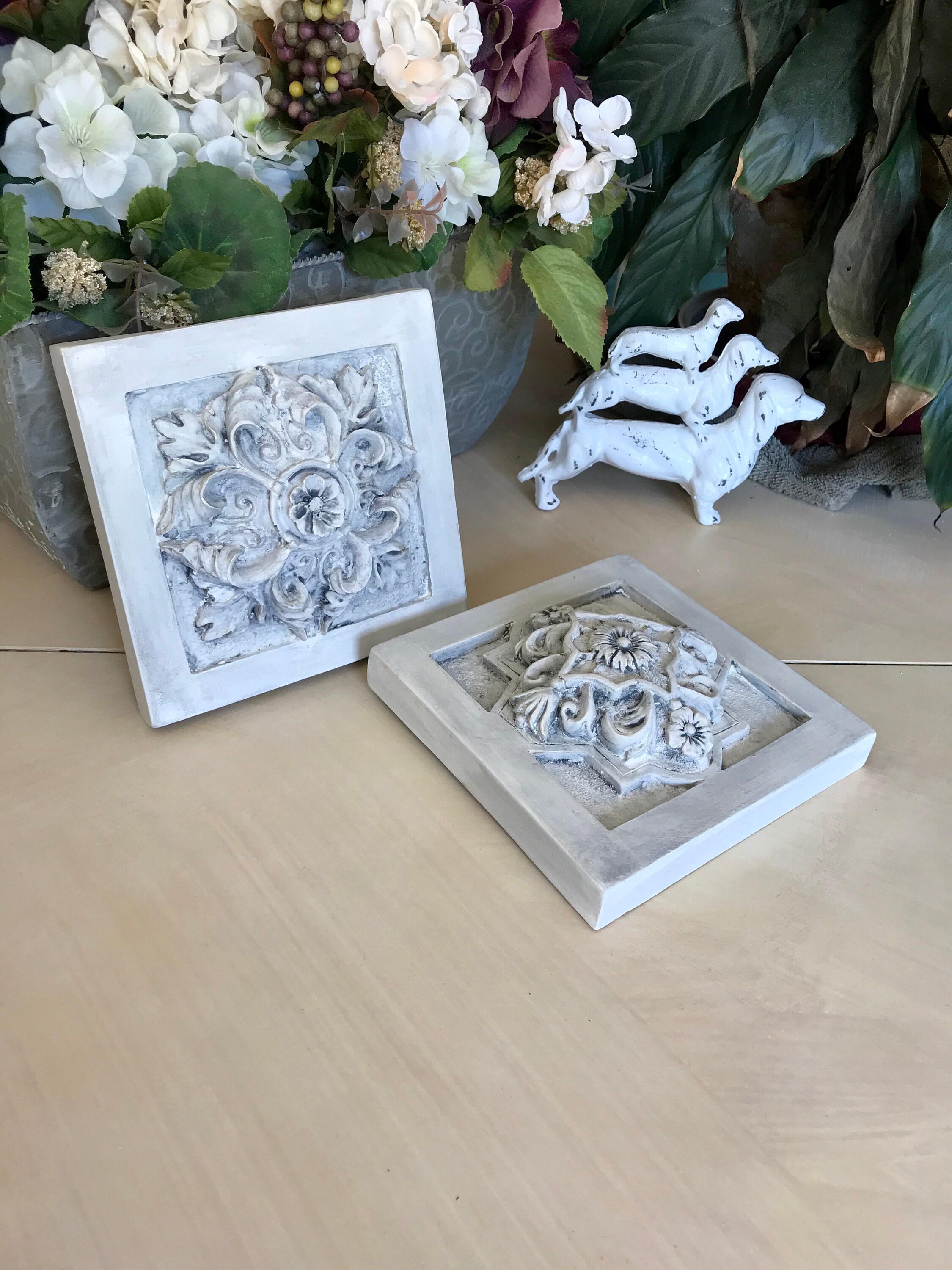 French Country Wall Hangings / Farmhouse Cottage Style Chalk Etsy