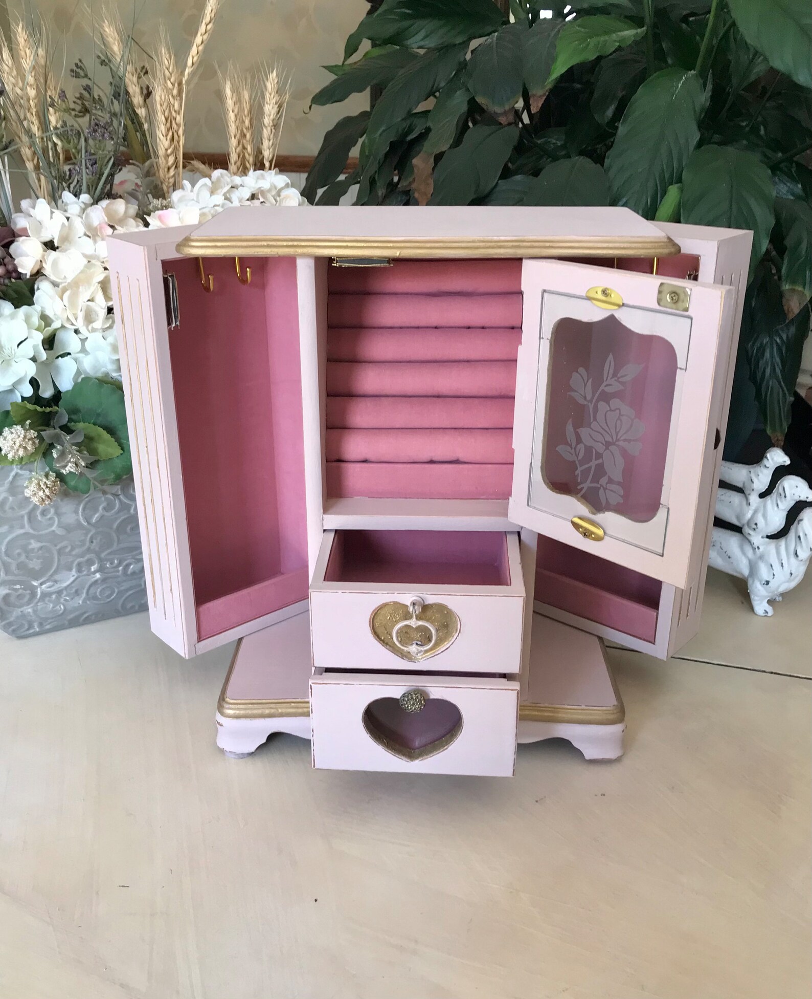 French Country Jewelry Box / Upcycled Vintage Shabby Chic - Etsy