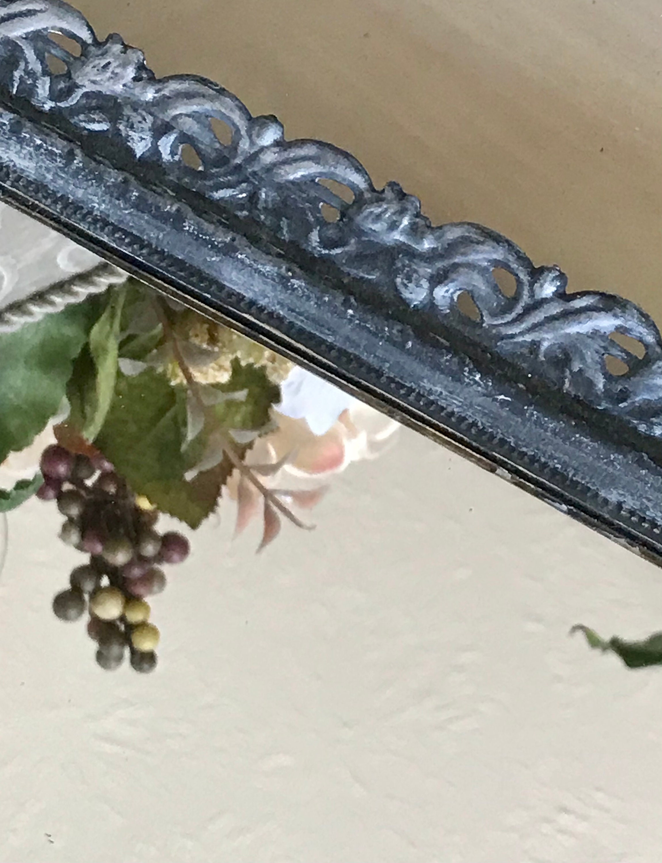 Cottage Style Vanity Mirror Tray / Upcycled Vintage Shabby Etsy