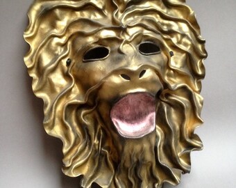 Lion molded leather mask