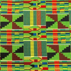 Kente print fabric, Kente fabric, African Kente wax print, Kente fabric cotton, Kente material, Kente cloth. Kente fabric by the yard