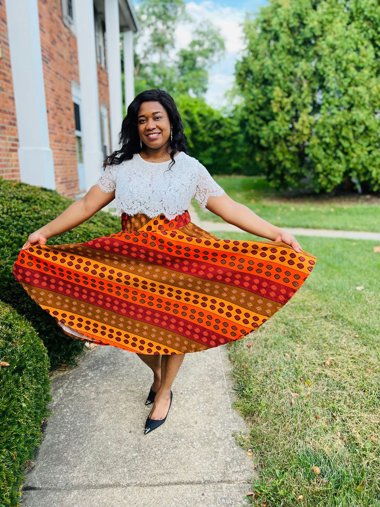 Ankara Flare Skirt Etsy Canada