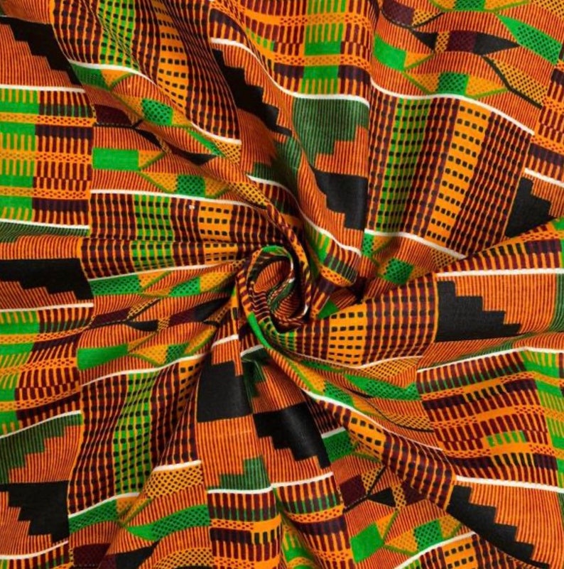 Kente cloth Kente print Kente fabric Kente material Kente Etsy