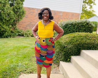 African skirt, African Tulip skirt, Ladies pencil skirt, Pencil skirt, women pencil skirts, A-line skirts, African women skirts.