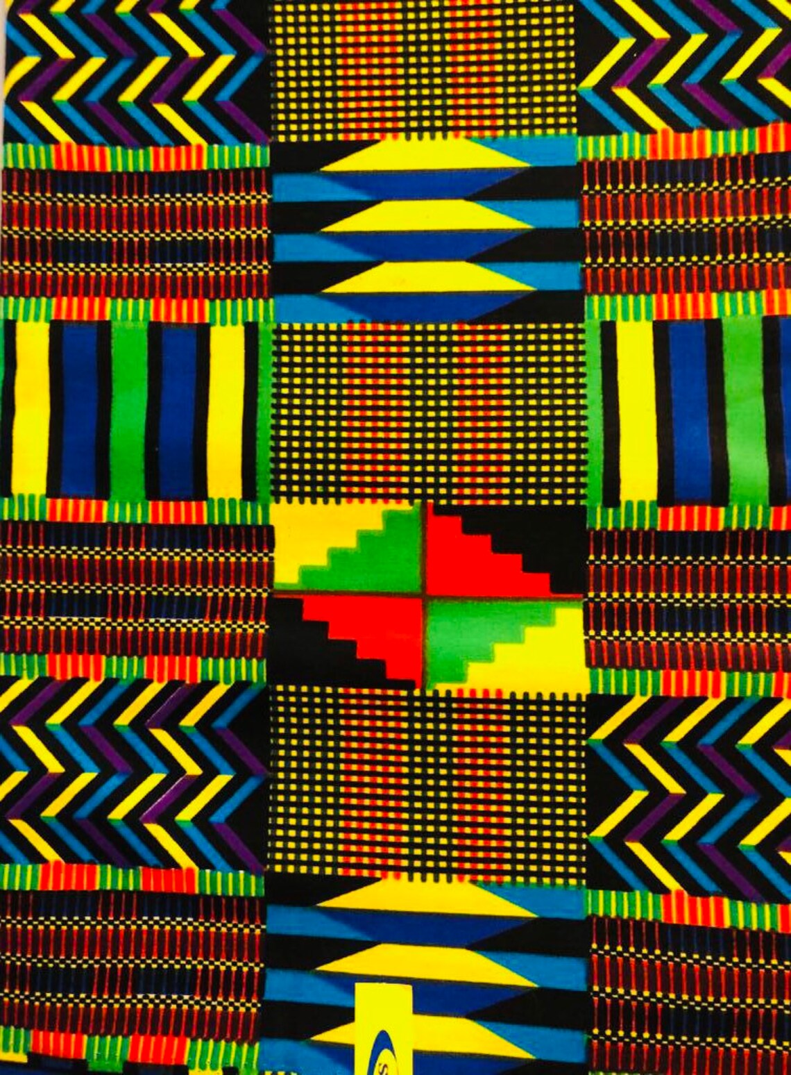 Kente Print Fabric Kente Kente Material Kente Fabric Kente Etsy