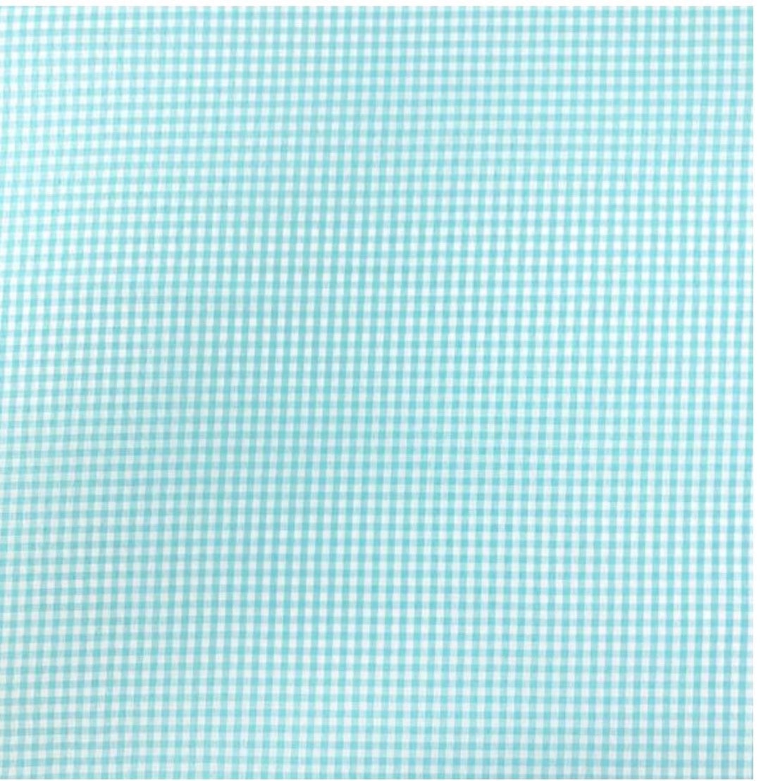 Check Fabric, Gingham Fabric by the Yard, Aqua Cotton Gingham Fabric ...