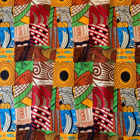  Telas africanas con estampado de cera Ankara, diseño