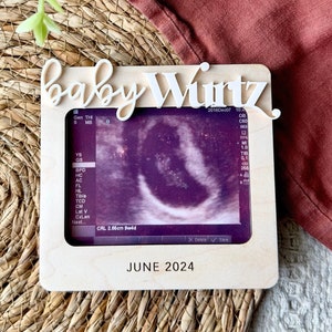 Personalized Ultrasound  Picture Frame |  Baby Announcement Photo Prop | Pregnancy Announcement | Maternity Keepsake