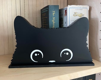 Wooden Cat Piggy Bank, Cat Lover Coin Money Bank for Adults and Kids, Cat Accessory Bookshelf Decor, Witchy Decor, Cute Cat Gift, Bookend
