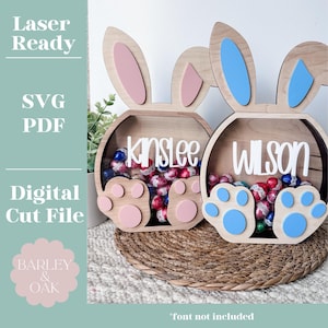 Boîte panier de Pâques SVG | Boîte de bonbons SVG | Panier de Pâques Cadeau SVG