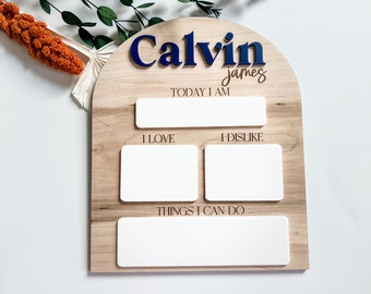 Personalized Monthly Milestone Board | Dry Erase Milestone Board | Baby Shower Gift | Baby Photo Prop  | Nursery Decor | Baby Keepsake