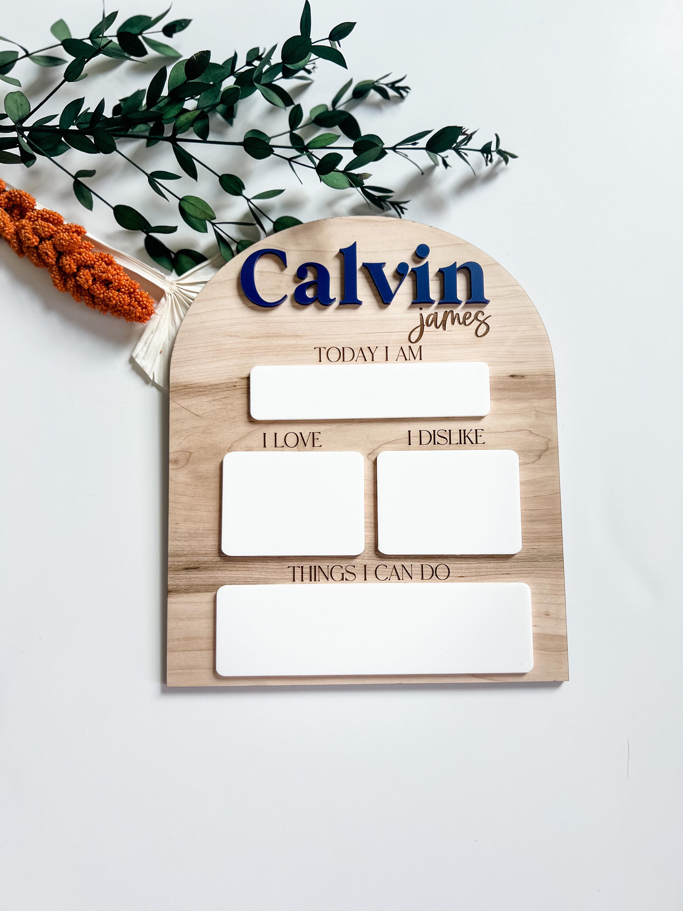 Personalized Monthly Milestone Board | Dry Erase Milestone Board | Baby Shower Gift | Baby Photo Prop  | Nursery Decor | Baby Keepsake