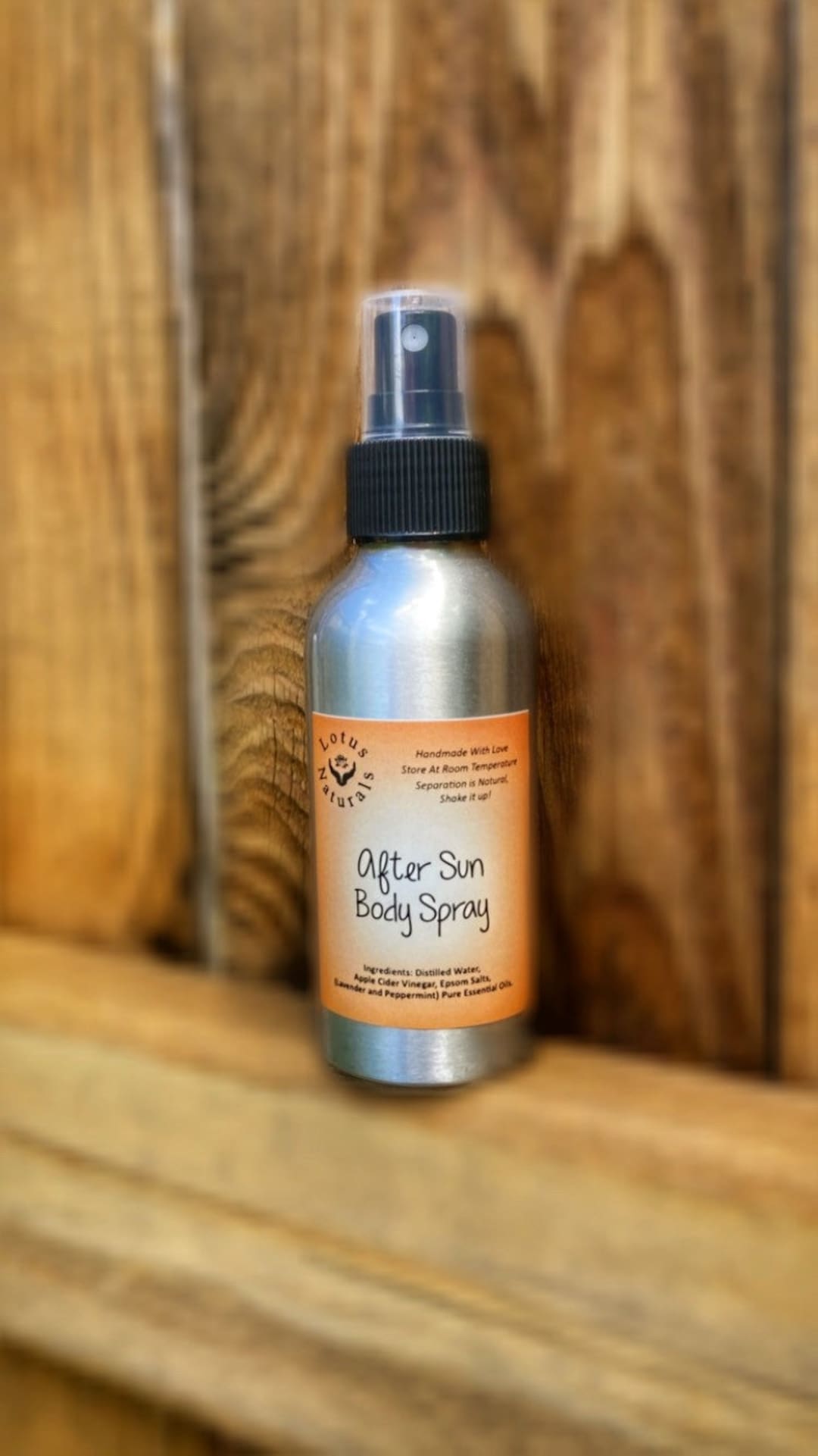 Organic After Sun Spray, All Natural Essential Oil Sunburn Cooling