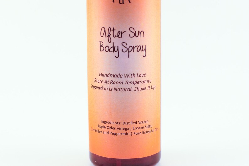 Organic After Sun Spray, All Natural Essential Oil Sunburn Cooling