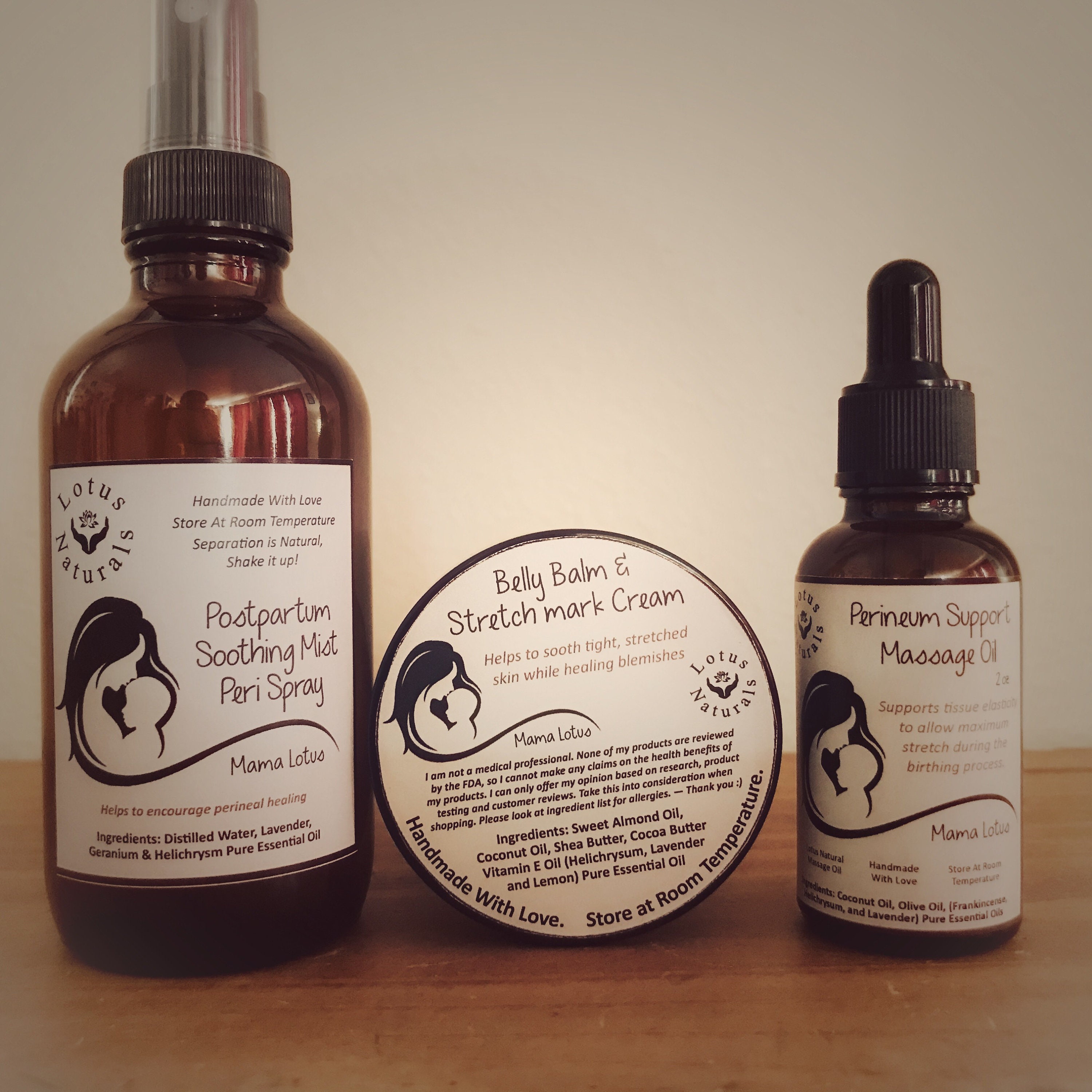 Organic Perineum Massage Oil Essential Oils for Postpartum Etsy