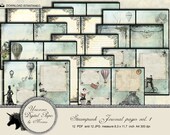 Steampunk journal vol. 1, Journal Kit, Journal pages  8,3" x 11,7", Diario o Planner stampabile
