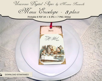 Alice in Wonderland Menu Printable - Etsy