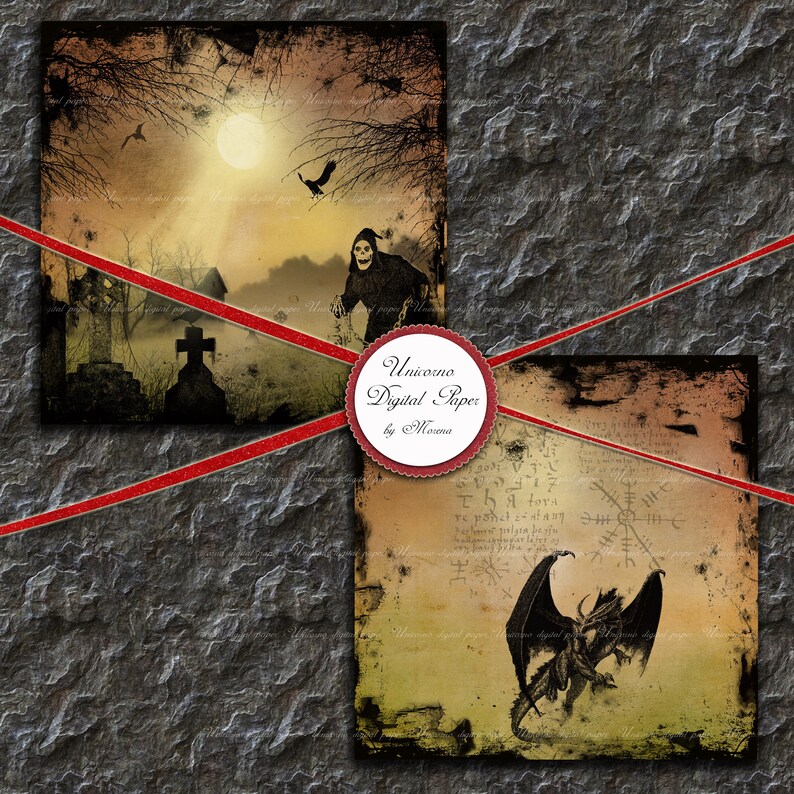GOTHIC Grunge Paper Digital Paper, Scrapbook Paper, Gothic Printable - Etsy