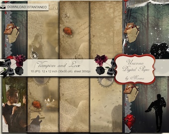 VAMPIRE DIARES, Scrapbook paper for gothic lovers