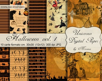 HALLOWEEN SCRAPBOOK, Halloween decorations, digital paper for your creations.