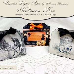 Trick or Treat Box printable, Halloween gift Box