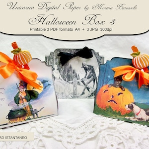 Trick or Treat Box printable, Halloween gift Box