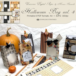 HALLOWEEN BAG vol. 3, Trick or Treat gift Box printable,