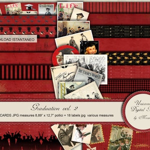 Laurea Scrapbooking Kit, carta digitale stampabile formato a4