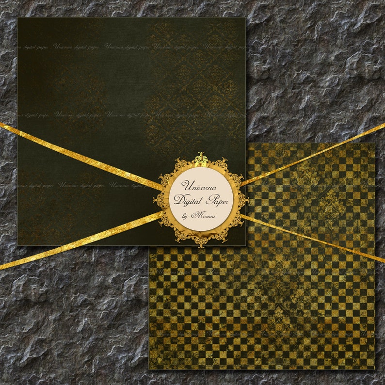 Download GREEN GOTHIC digital paper scrapbook paper gothic ...