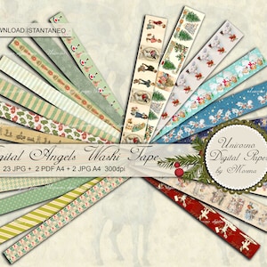 Printable DIY Shabby Chic Washi Tape for Bible Journaling or Planners /  Print on Sticker Paper or Copy Papery and Use Stick Glue 