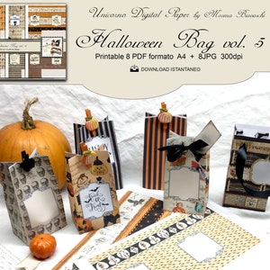 HALLOWEEN BAG. vol. 5, Trick or Treat gift Box printable, instant download