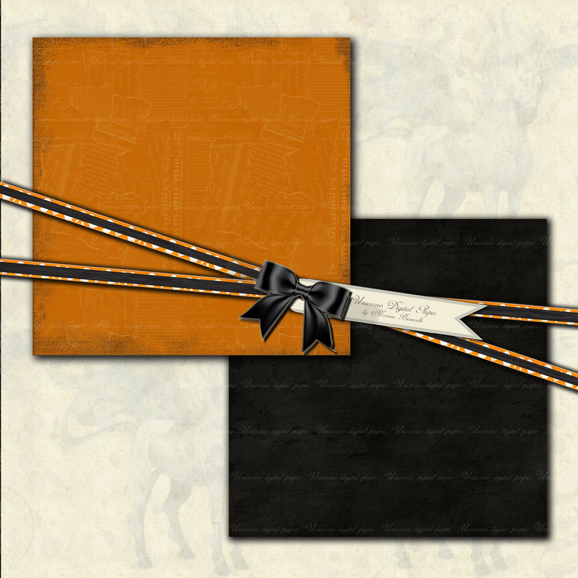 Halloween Paper Pack Scrapbook Pumpkin Vintage Halloween | Etsy