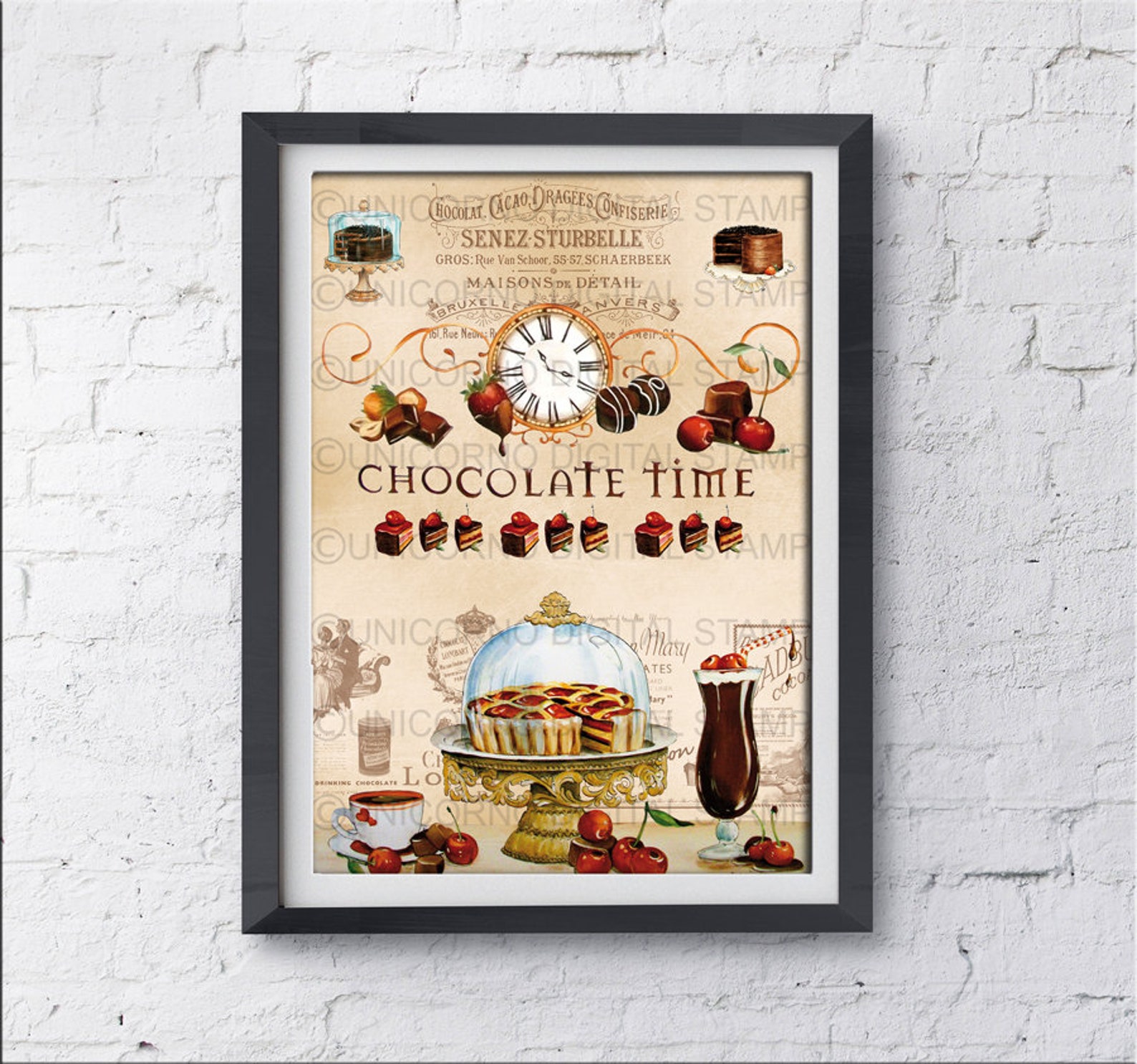 Kitchen Decor Chocolate Wall Art Kitchen Print Kitchen Wall Etsy