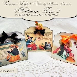 Trick or Treat Box printable, Halloween gift Box