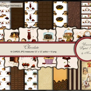 chocolate digital paper background, seamless pattern, cake paper