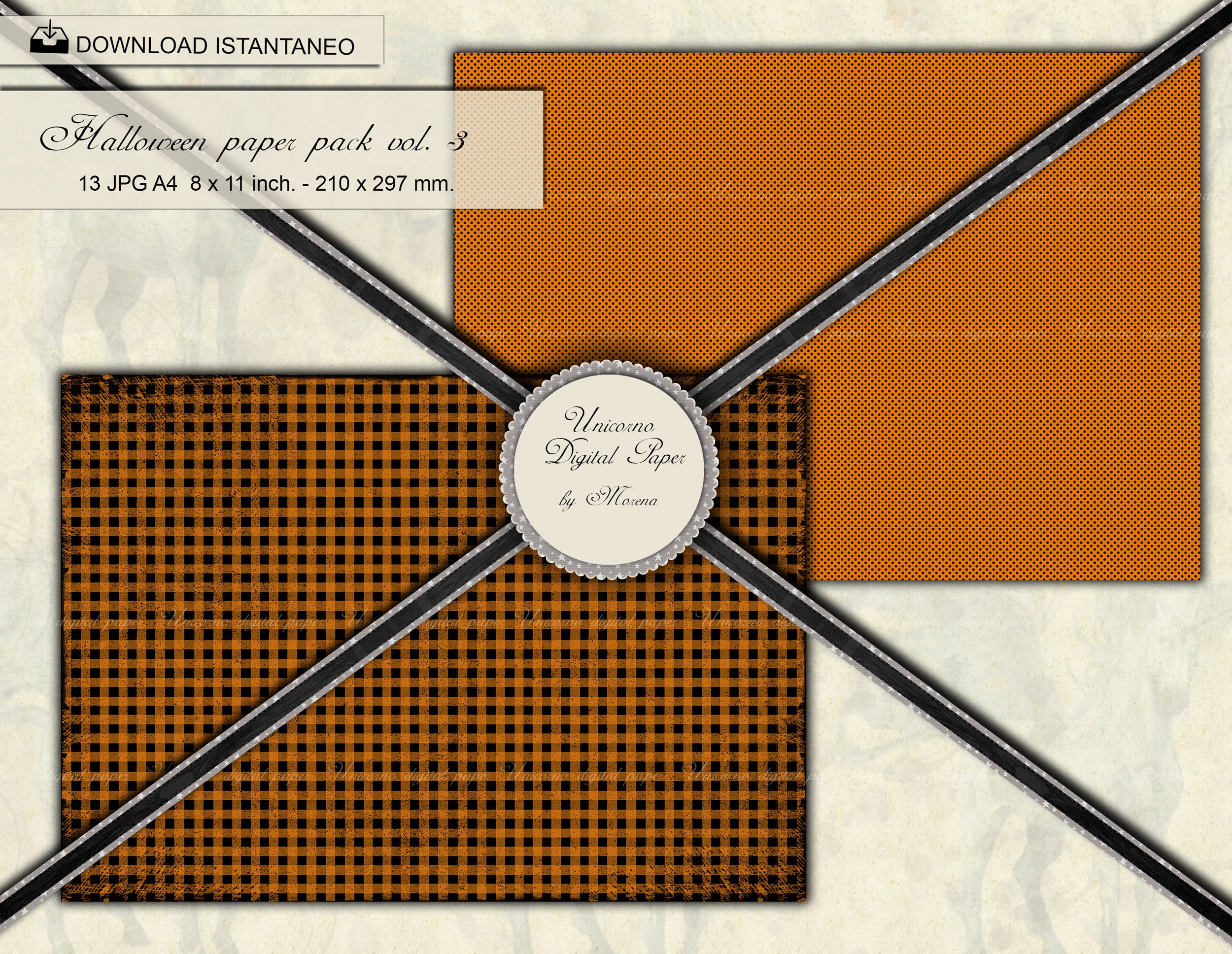 Halloween Paper Pack A4 8x11 Inch, Junk Journal Printable Pages ...