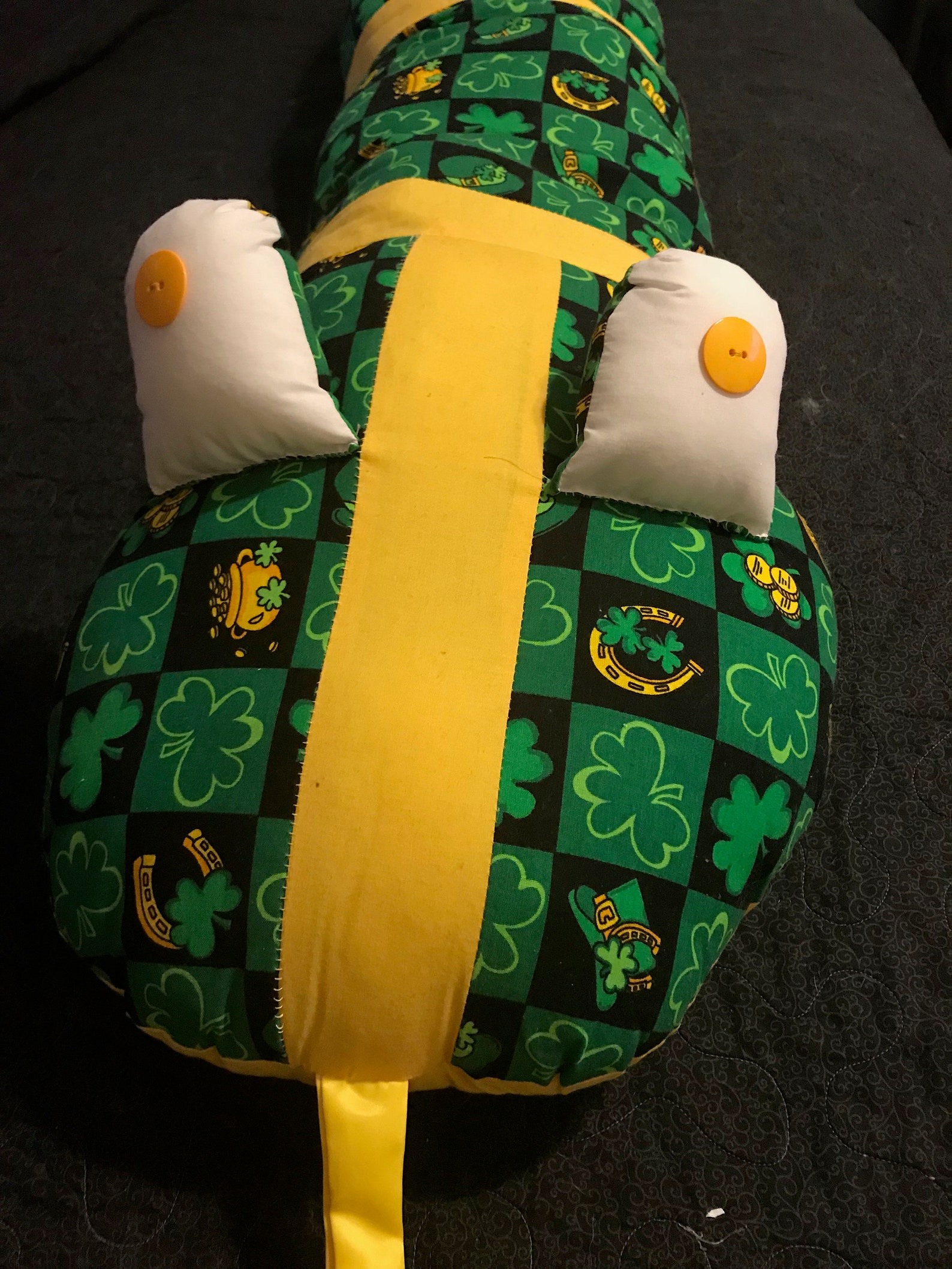 Shamrocks and Gold Body Pillow Snake Etsy