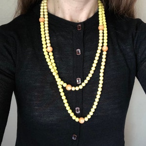 Vintage Strand of Yellow Beads