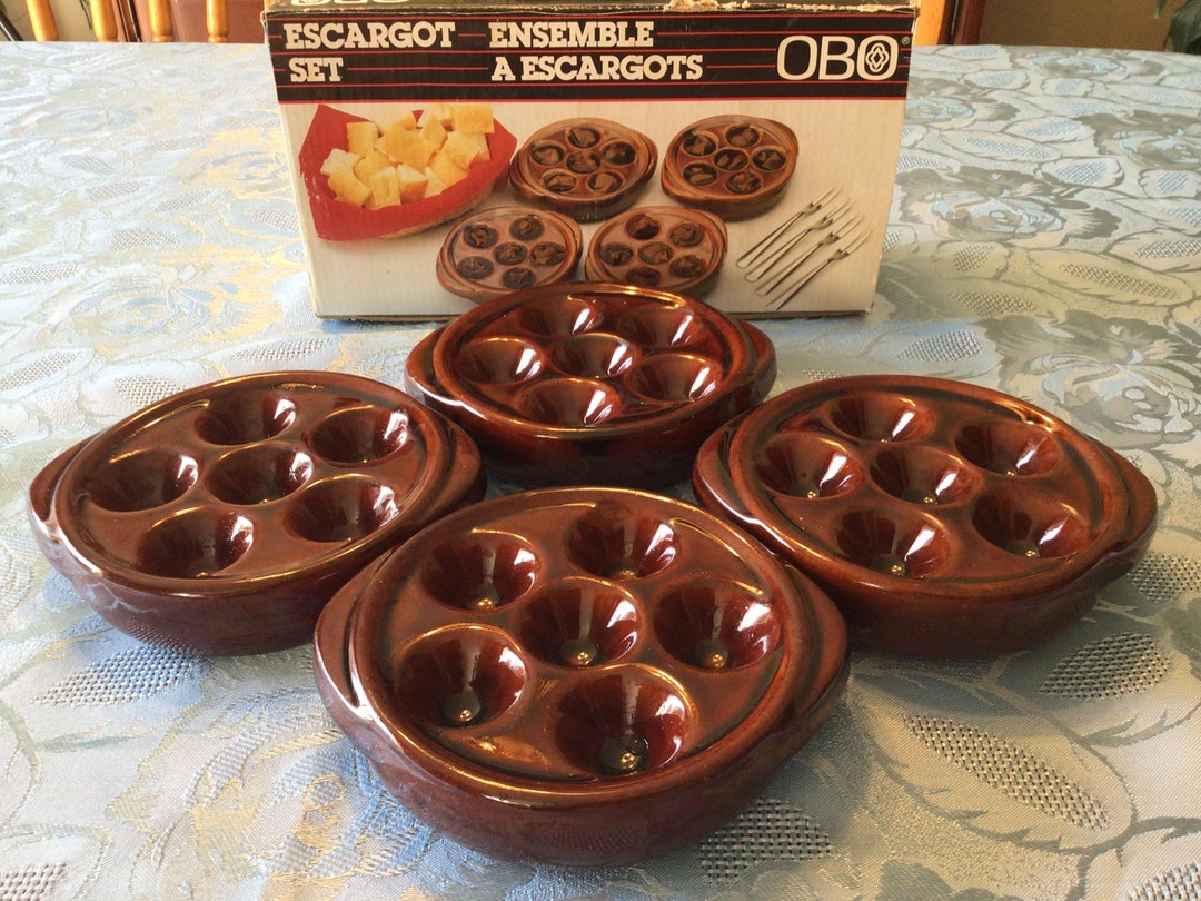 Vintage Escargot Dishes Etsy