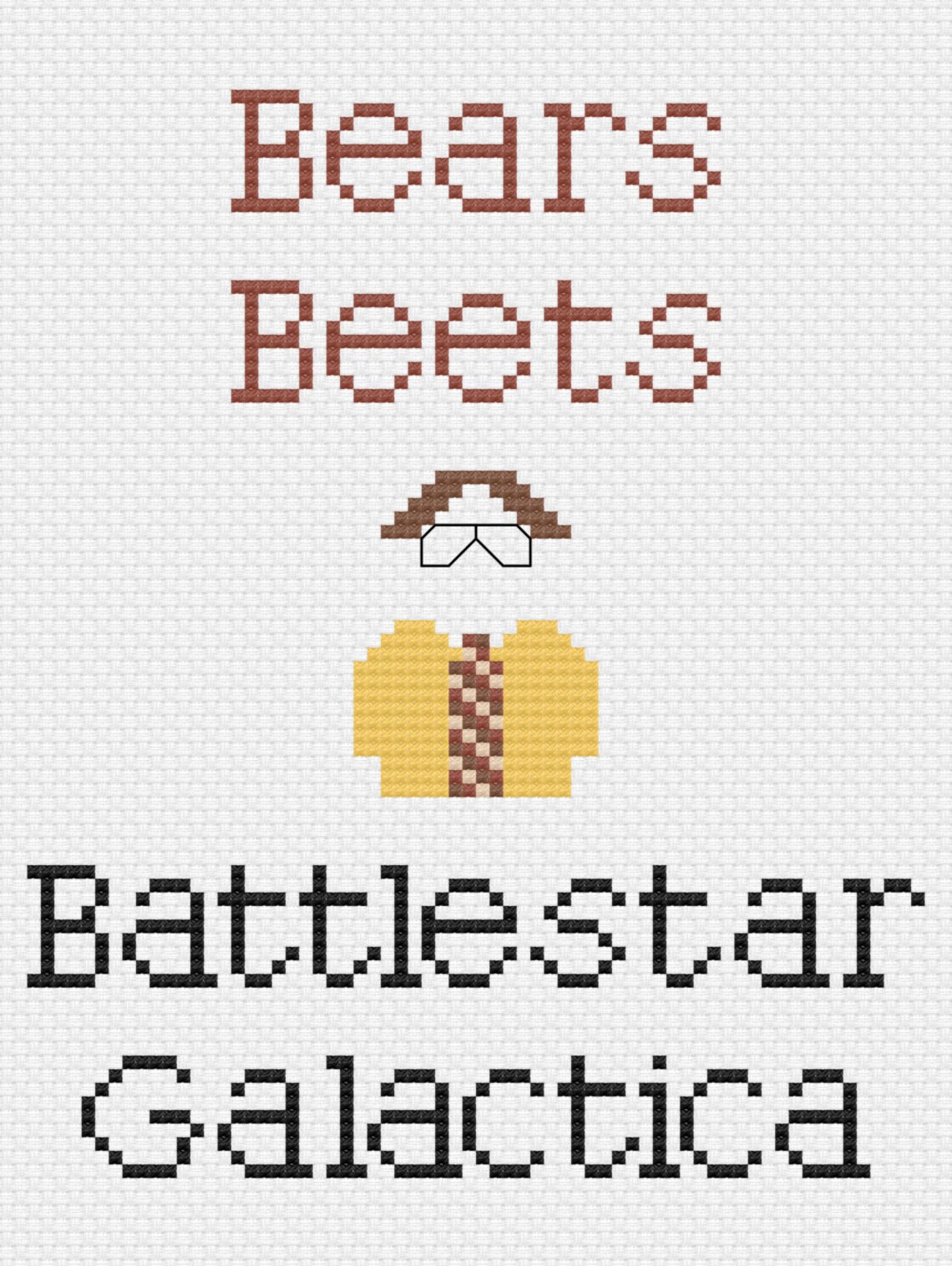 Bears Beets Battlestar Galactica Quote Cross Stitch Pattern Etsy
