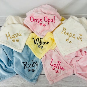 Dog blanket with name embroidered shop