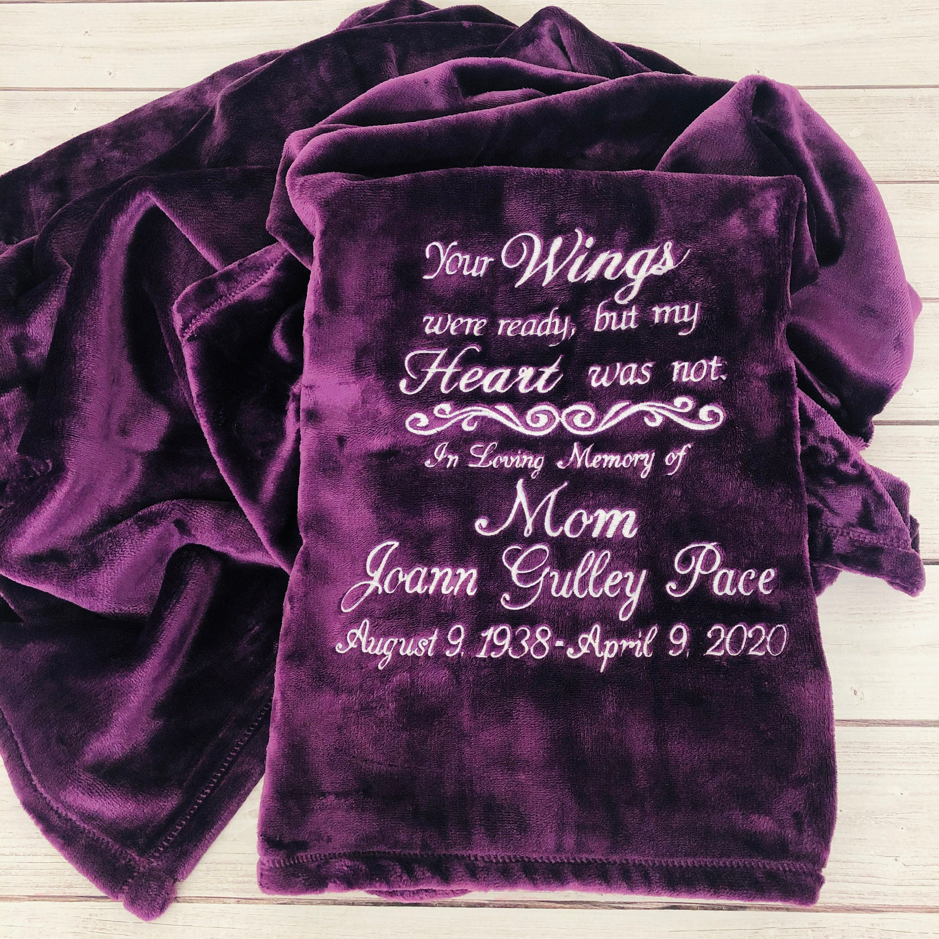 Your wings were ready but my heart was not blanket sales