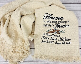 Heaven Will Never Welcome A Sweeter *Custom Name* Cross Memorial Throw
