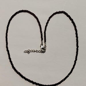 Natural Black Onyx Necklaces, Beads Onyx Necklaces, 925 Silver Necklaces, Black Onyx Beads Necklace, Beads Necklace, For Her, Christmas Gift