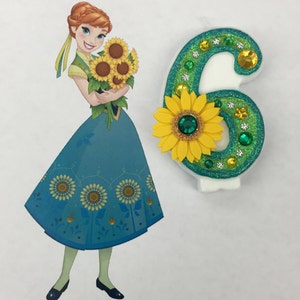 Handcrafted Frozen Fever or ANY Themed Birthday Candles Decorated To Your Liking image 2