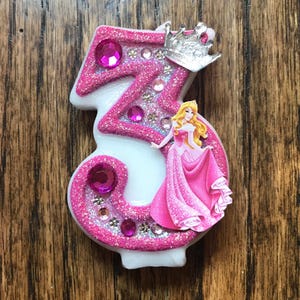 Handcrafted &quot;Aurora&quot; or ANY Themed Birthday Candles- Decorated To Your Liking