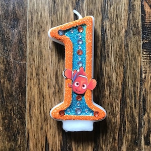 Handcrafted &quot;Finding Nemo/Dory&quot; or ANY Themed Birthday Candles- Decorated To Your Liking