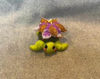 Whimsical shy turtle