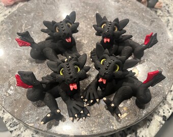 Night fury toothless baby dragon small size - desk pets, office, work from home, unique gifting options