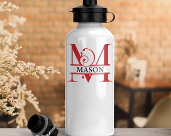 SavvyGifts Modern Artisan Monogrammed Water Bottle